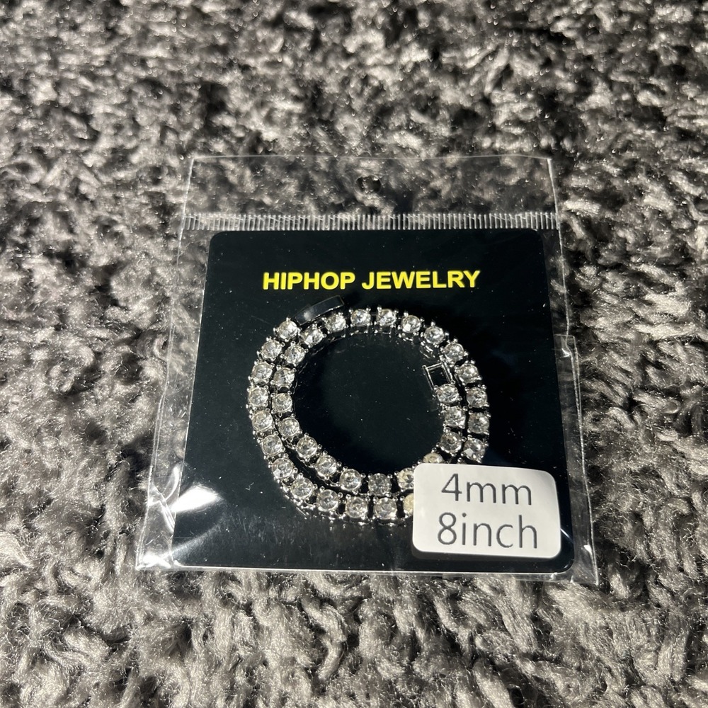 Hip-Hop‎ Jewelry Tennis Bracelet 4mm, 8 Inch Fashion Jewelry New In Package